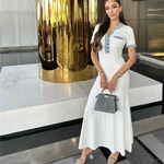 Elegantes Strick-Maxi-Kleid für Damen